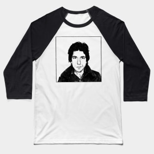 8bit Retro Leonard Cohen Fan Baseball T-Shirt